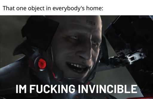 That one object in everybody's home: I'M FUCKING INVINCIBLE (picture of Sundowner from Metal Gear Rising)
